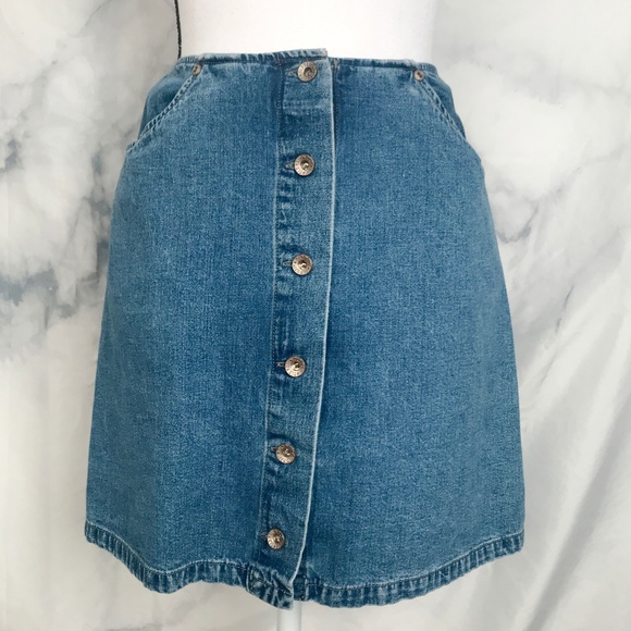 Old Navy Dresses & Skirts - ✨VTG✨ 90s Denim Mini Skirt